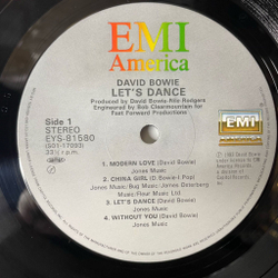 Винтажная виниловая пластинка LP David Bowie Let's Dance (Japan 1983) (Obi) Ricochet