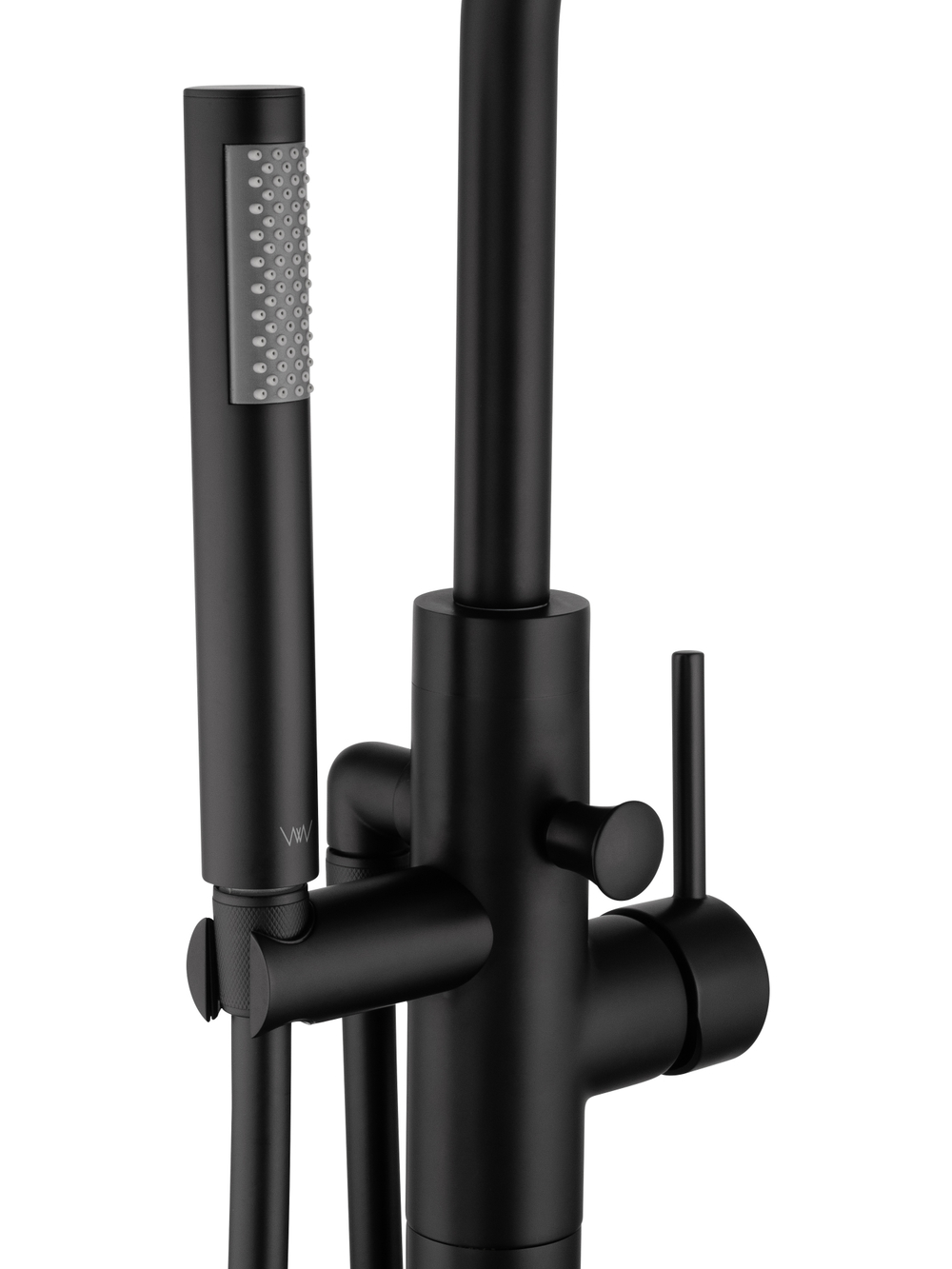 Смеситель для ванны напольного монтажа WONZON & WOGHAND STICK, Черный матовый (WW-88649017-MB)