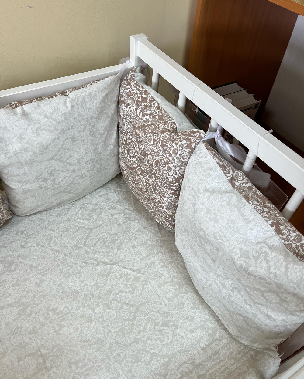 Борт 12 подушек + КПБ детский с простынью на резинке (ИП Людин А.В.)