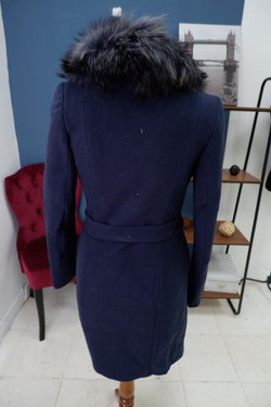 Пальто Lidia Sharm с меховым воротником 42 размер