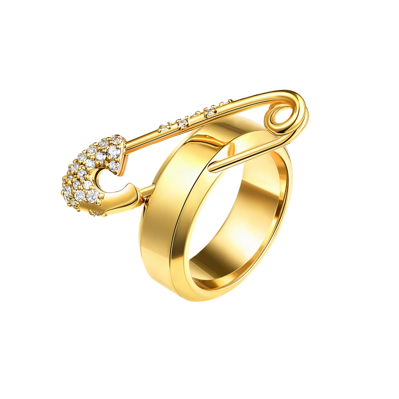 Кольцо Кристальная Булавка – Золото