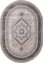 Ковер 04037C - GREY / BROWN - Овал - коллекция ARMINA размер 80*150 см