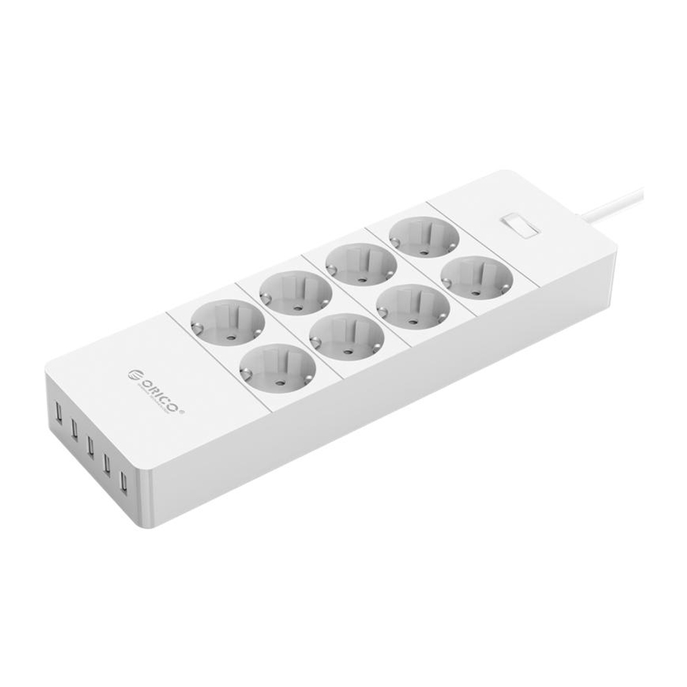Сетевой фильтр ORICO (1,5 м) (HPC-8A5U V1) 8 розеток | Порты: 5 USB-A. Есть LED-индикация