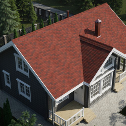 Черепица битумная гибкая Tegola COMFORT CAPRI Rosso 401