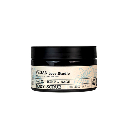 Скраб для тела парфюмированный VEGAN.Love.Studio "Basil, mint, sage", 300 г