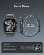 Чехол с ремешком Spigen Rugged Armor Pro 2 для Apple Watch 10/11 46mm, dark gray