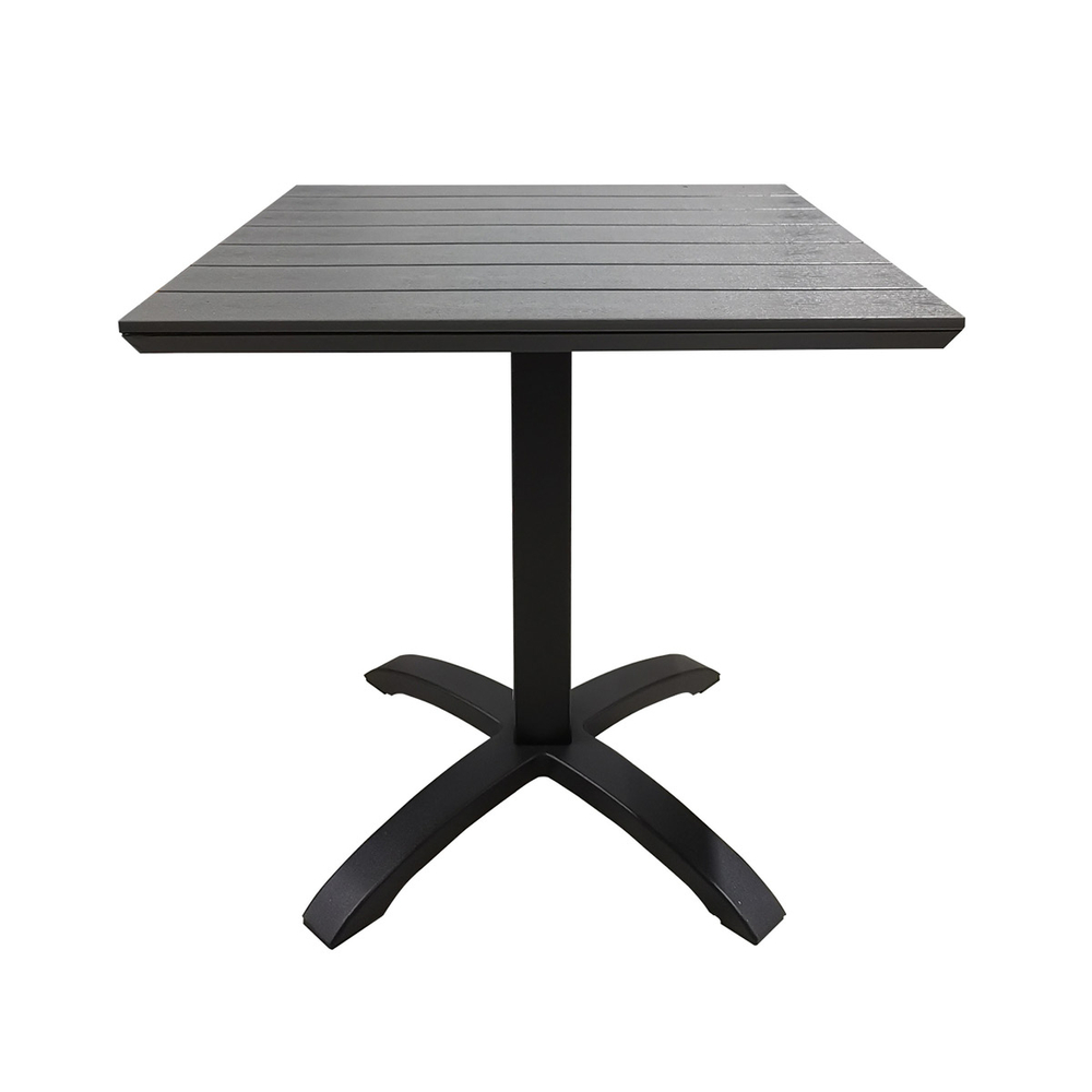 Стол квадратный Garden Story арт.GS025 70х70 см поливуд 1 уп.(каркас черный, столешница поливуд)