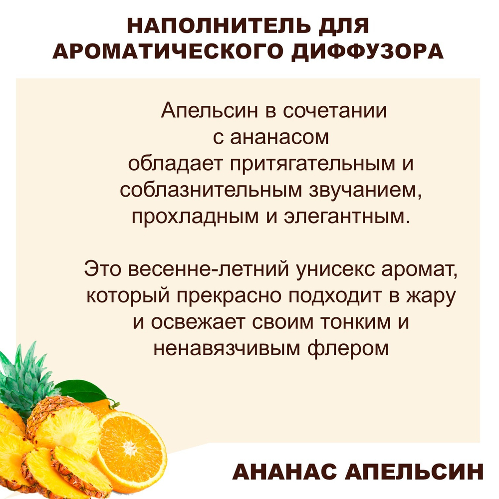 АНАНАС И АПЕЛЬСИН - Наполнитель для ароматического диффузора