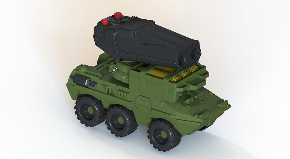 БТР «НП-02» с ракетной установкой и боеприпасами (Нордпласт)