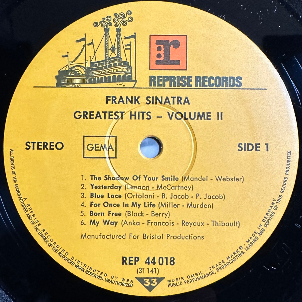Frank Sinatra - Greatest Hits, Vol. II (Германия 1973г.)