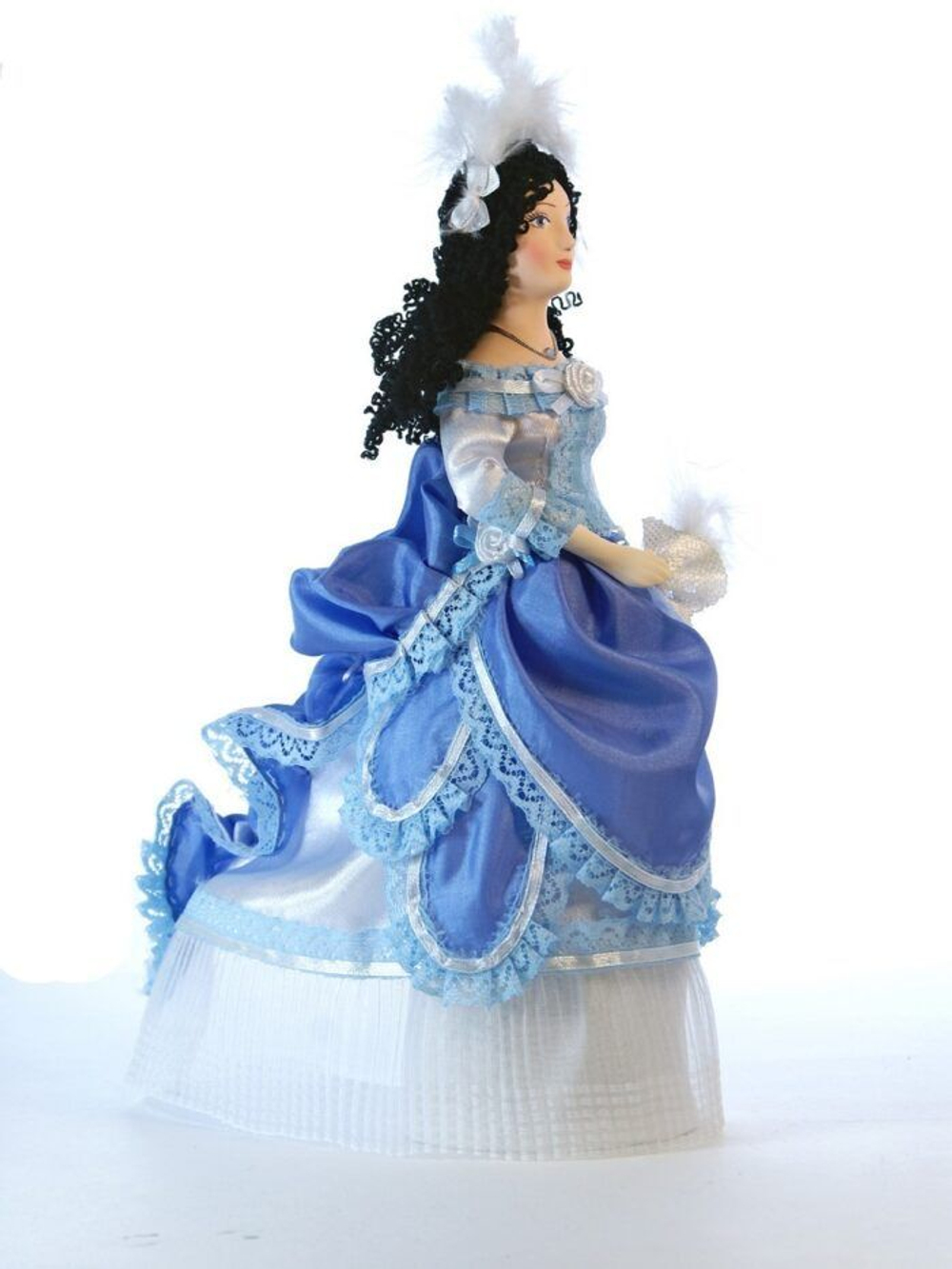 Кукла фарфоровая коллекционная Анна Каренина, в платье с турнюром