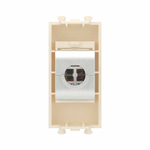 Компьютерная розетка RJ-45 без шторки модульная, кат.6А экранированная, "Avanti", "Ванильная дымка", 1 модуль