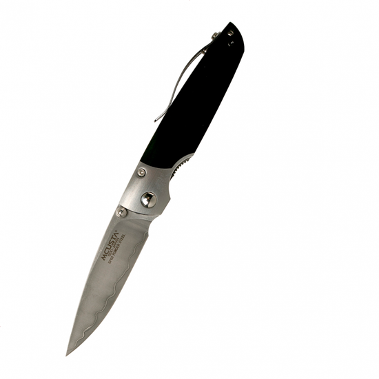 Складной нож Mcusta Shinra Teana MC-0144G c клинком из стали SPG2 San Mai, рукоять дерево (Pakka)