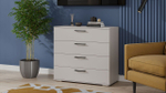 Комод для одежды с ящиками Дуб Крафт золотой/Серый графит 4 ящика 92х41х84 см