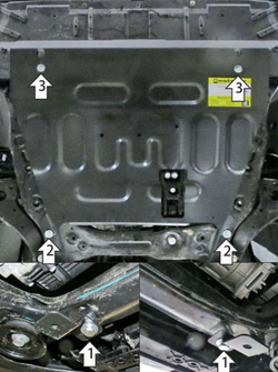 Защита двигателя и кпп для DFSK Fengon Ix7 Motodor.78610