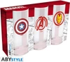 Набор бокалов Marvel Avengers, Captain America & Iron Man 3шт. 290ml ABYVER071