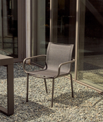 Galdana Штабелируемый садовый стул из черного алюминия