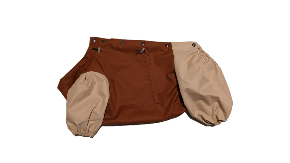 Комбинезон - Ветровка (без подкладки) 27Т мальчик (обхват груди 55 - 61) коричневый - бежевый