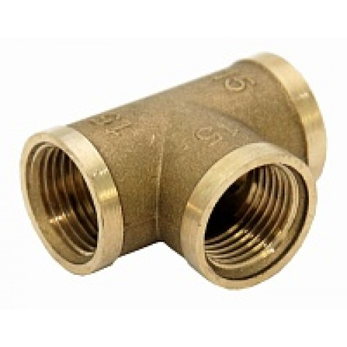 Тройник 15г-15г-15г (1/2" г-г-г) латунь