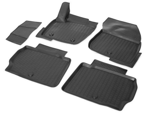 Коврики в салон автомобиля Rival для Ford Mondeo V поколение седан 2015-2019, полиуретан, с крепежом, 5 частей, 11802001