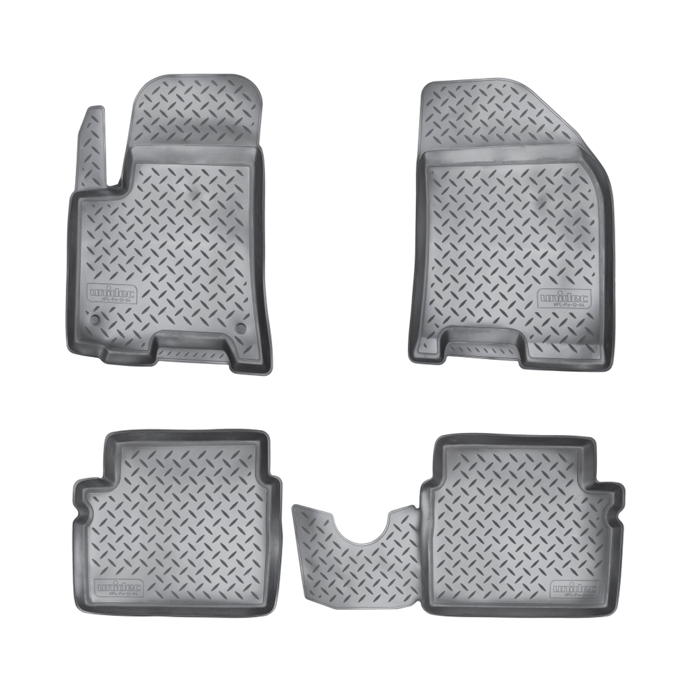 Ковры в салон Norplast/Unidec для Chevrolet Aveo (2004-2011), Черный, 5 штук, арт.NPL-Po-12-04
