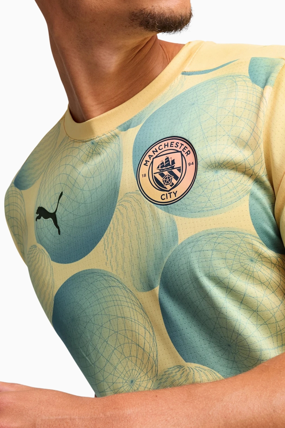 Футболка Puma Manchester City 24/25 Pre-Match - желтый