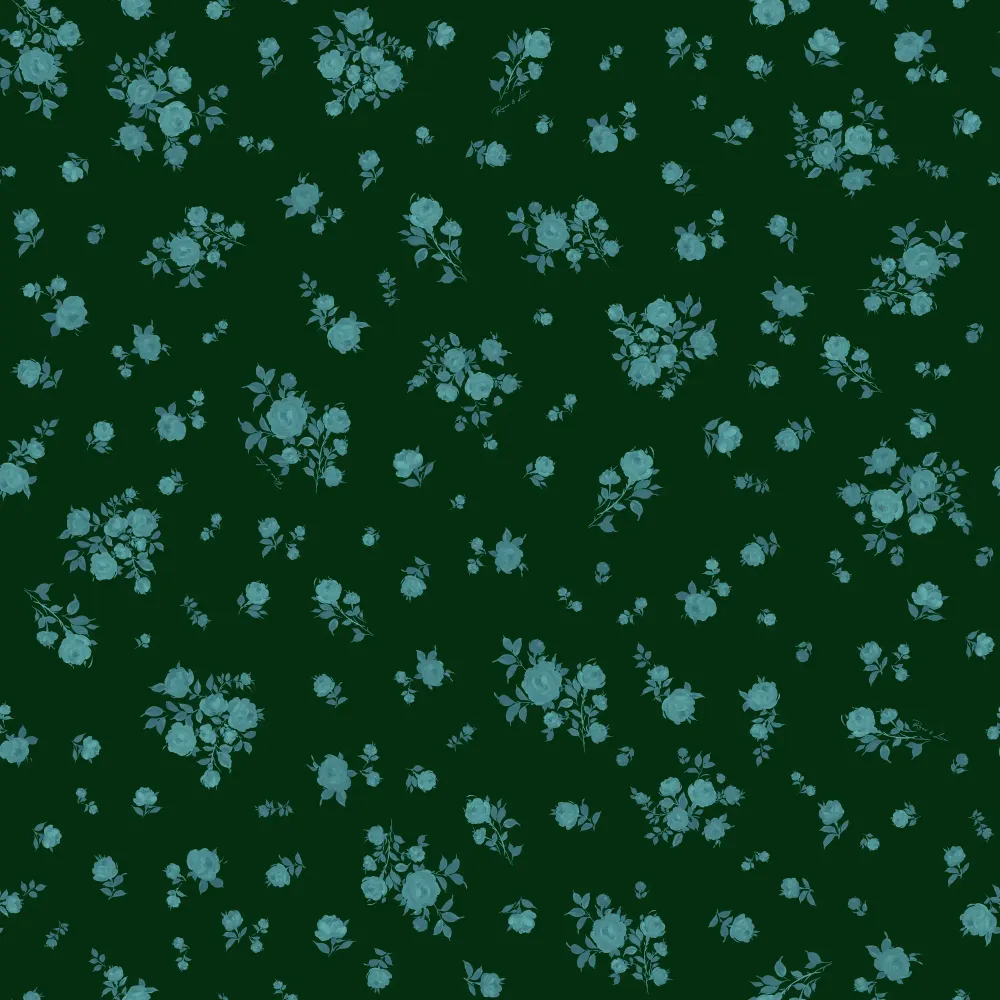 Ava, платье детское из темно-зеленого крепдешина с цветочным принтом