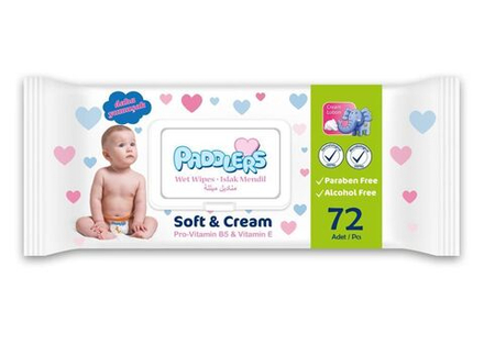 Салфетки влажные для детей Soft and Cream PADDLERS, 72 шт