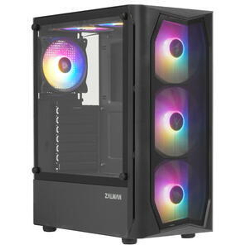 Корпус Midi-Tower Zalman N4 (Rev.1), RGB, 4xFAN, ATX, черный