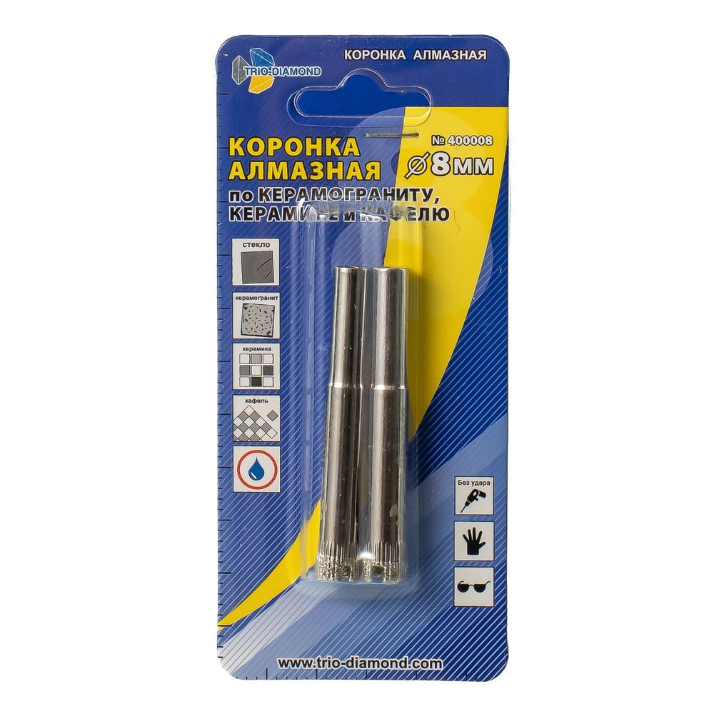 400008 Коронка алмаз по керамике 8мм (2 шт)