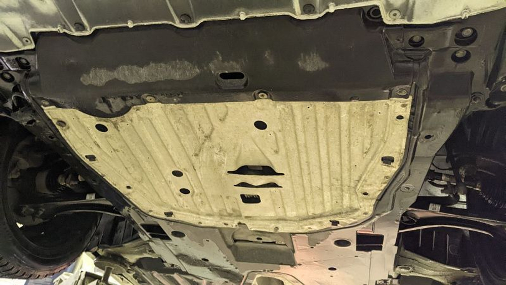 Защита картера двигателя, КПП (2 мм, сталь) для Honda Civic 2015-2021 (V = 2.0 AT FWD) Sheriff.09.5297