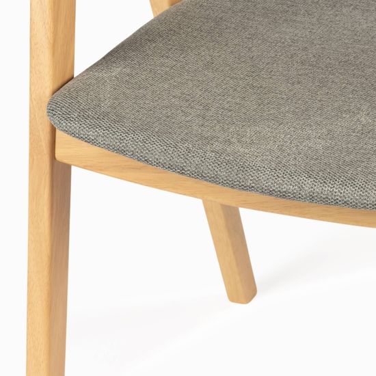 Стул Prerogative деревянный и светло-серая ткань