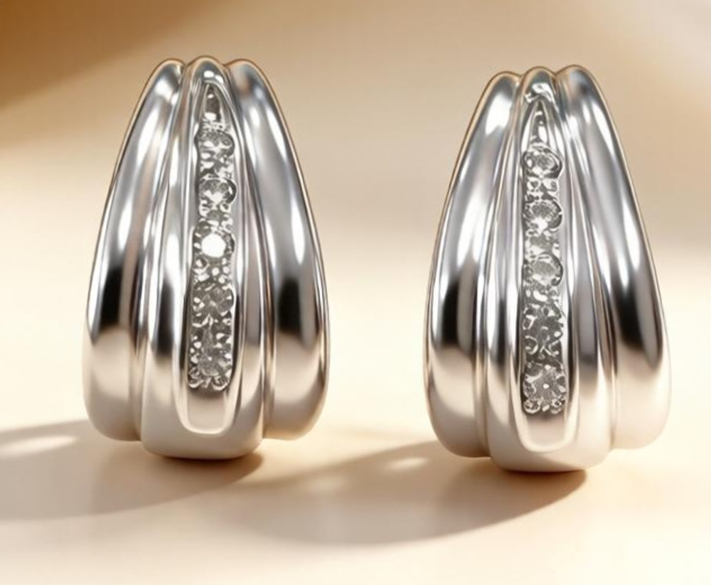 Ювелирные серьги из серебра 925 пробы