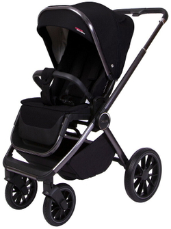 Детская коляска Peppy Monaco GP 3 в 1 с автокреслом Verona Black черный, рама темно-серая