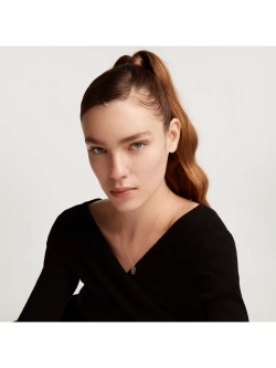 Колье Буква E серебро 925 пробы покрытое золотом