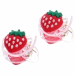 Заколки - крабики для волос детские 4шт «ЗЕФИР», клубнички, 2см