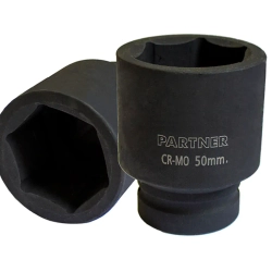 Головка ударная глубокая, 50мм (6гр) 1'' Partner PA-48510050