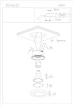 DK3012-BK Встраиваемый светильник влагозащ., IP 44, 50 Вт, GU10, черный, алюминий