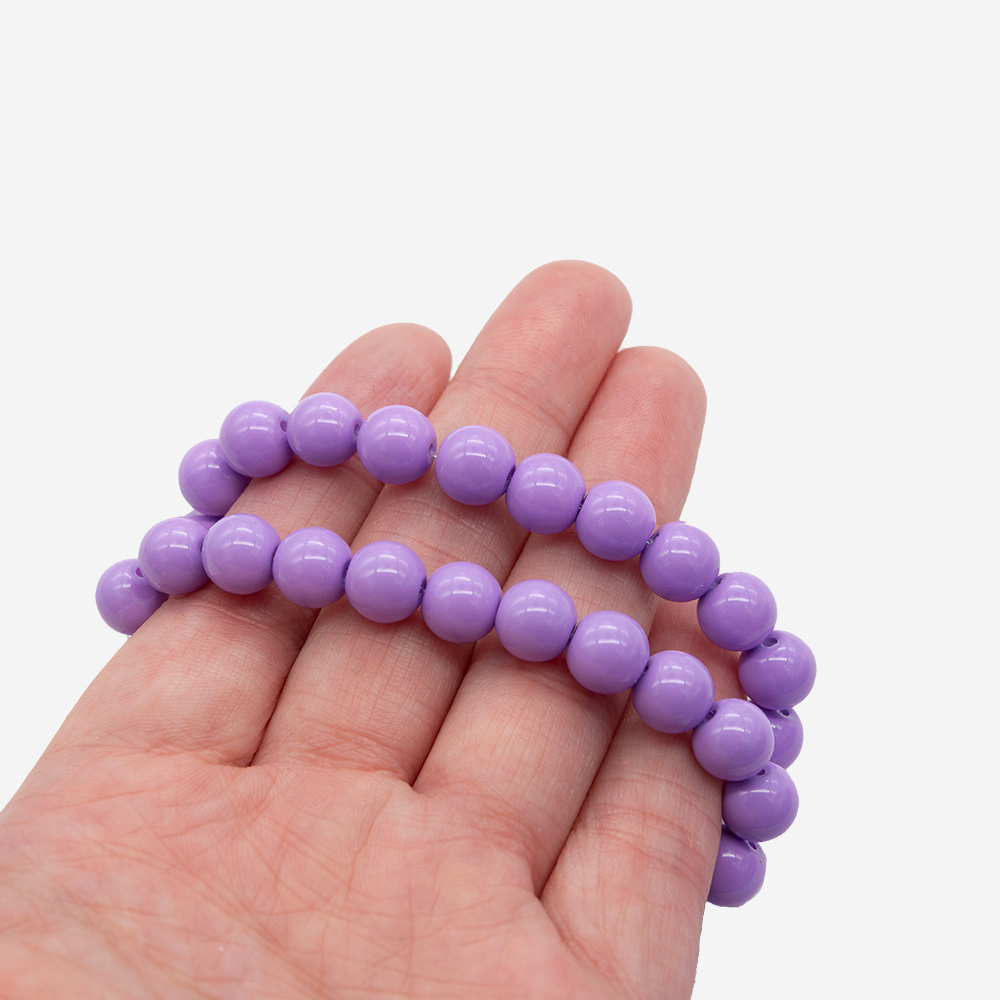 Хрустальный жемчуг, оттенок "Черничный макарун", шар 8мм