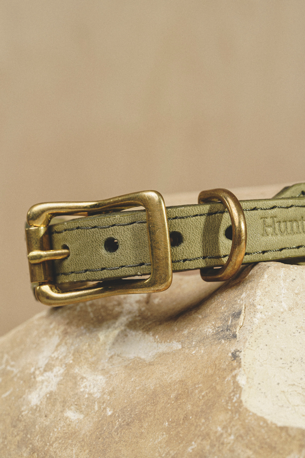 Ошейник "Пони-узелкони" Бежево-зеленый