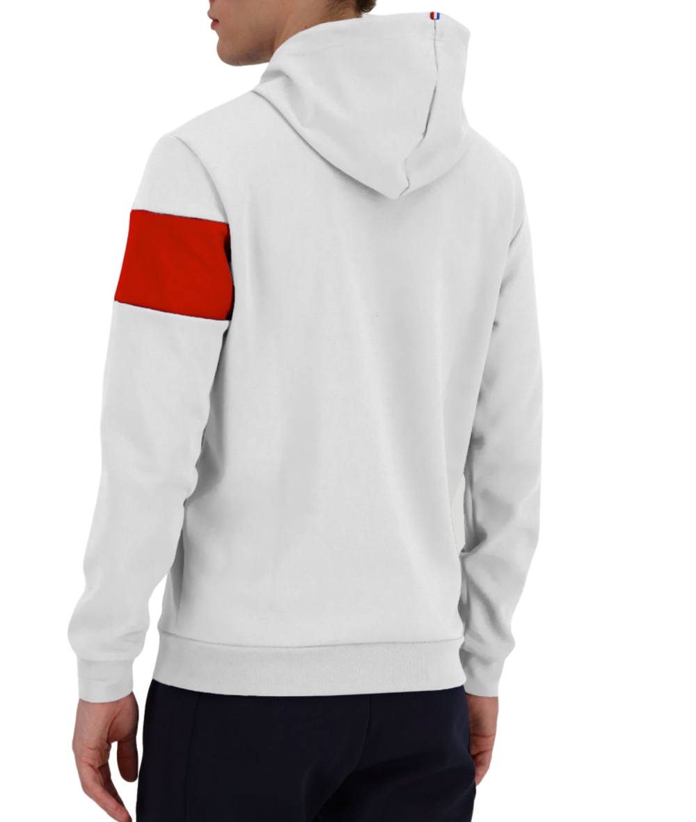 Мужская теннисная кофта Le Coq Sportif BAH Hoody N°1 SS23 - белый