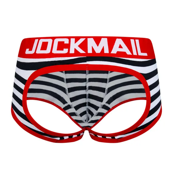 Мужские трусы джоки белые в полоску JOCKMAIL JM4058-1
