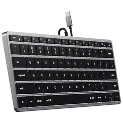 Клавиатура проводная Satechi Slim W1 USB-C Wired Keyboard-RU (ST-UCSW1M-RU), серый
