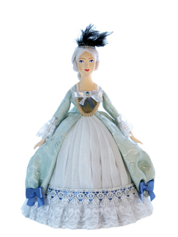 Кукла коллекционная в женском придворном костюме 18 века