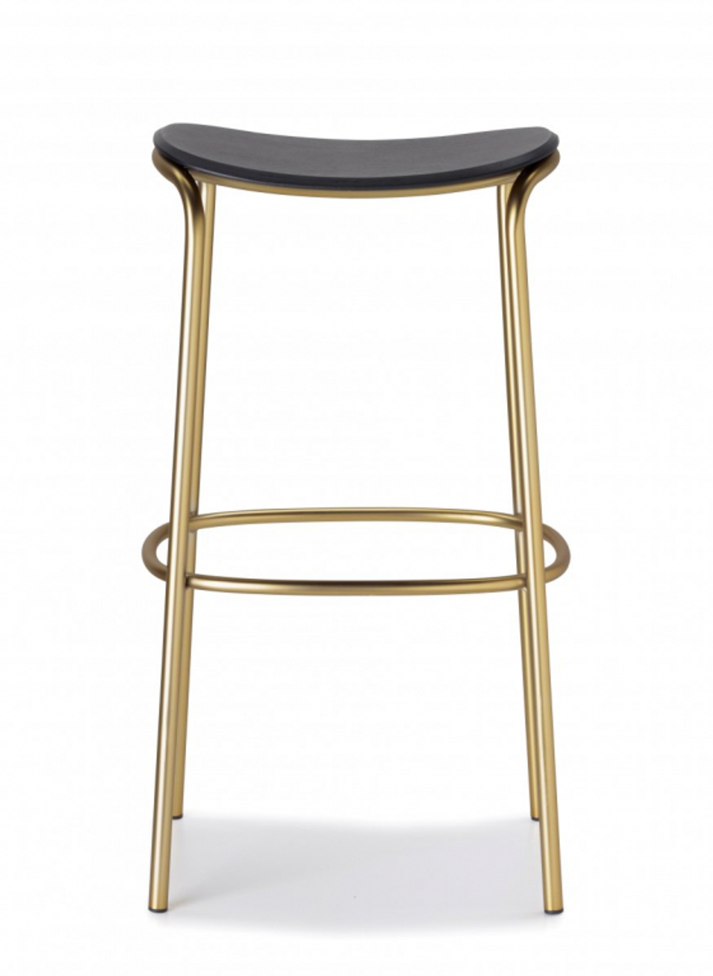 Табурет деревянный полубарный Scab Design Trick Wood, матовое золото, черный дуб