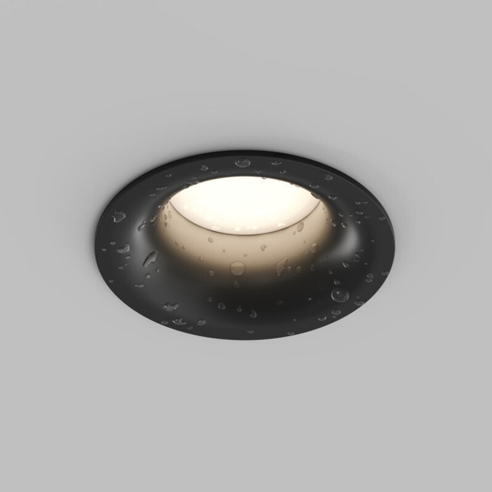 Встраиваемый влагозащищенный светильник KIBEK, IP65, 15 Вт, GU5.3, LED, черный, пластик