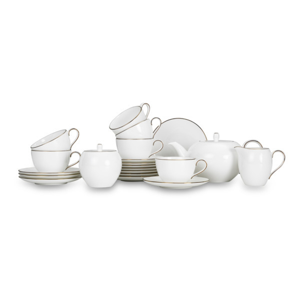 Сервиз чайный 21 предмет на 6 персон Narumi Золотая линия