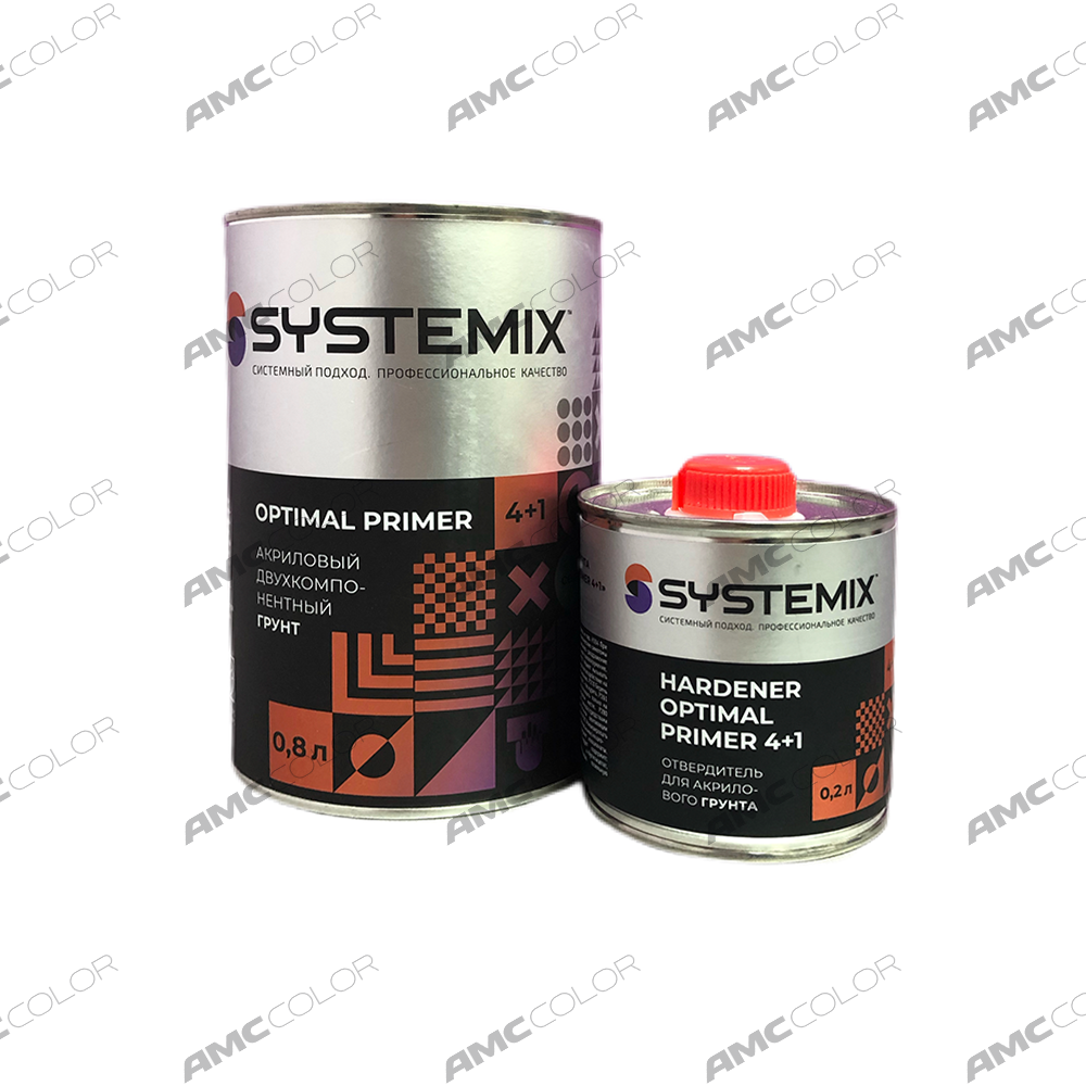 SYSTEMIX Грунт Optimal Primer 4+1 серый 0,8л.+0,2л в комп. с отвердит.