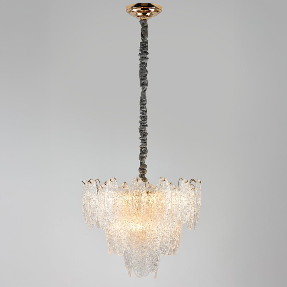 799092 Люстра RETRO 9х8W (led) E14 ЗОЛОТО/ПРОЗРАЧНЫЙ