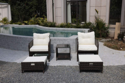 Набор мебели из ротанга, 5 предметов, коричневый, GM-M79